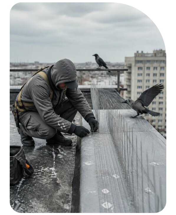 Защита от ворон под ключ в Набережных Челнах по цене от 5079 р. | Сенат-Нбр